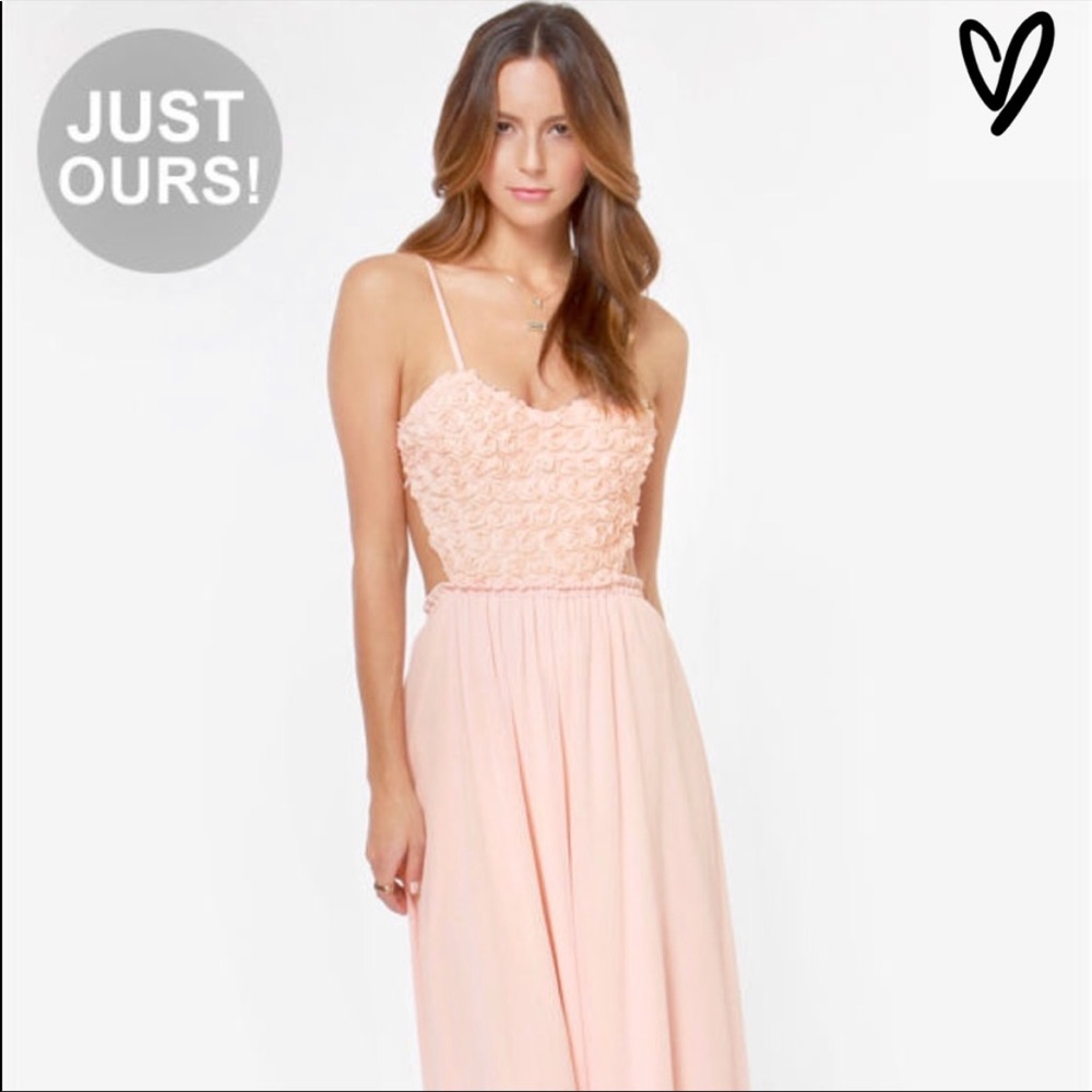Lulu’s The Prettiest Rose Pink Maxi Dress